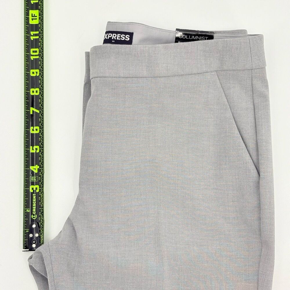 Express Columnist Pants 12 Gray Barely Boot Professional Office Work Preppy Chic - Picture 7 of 9